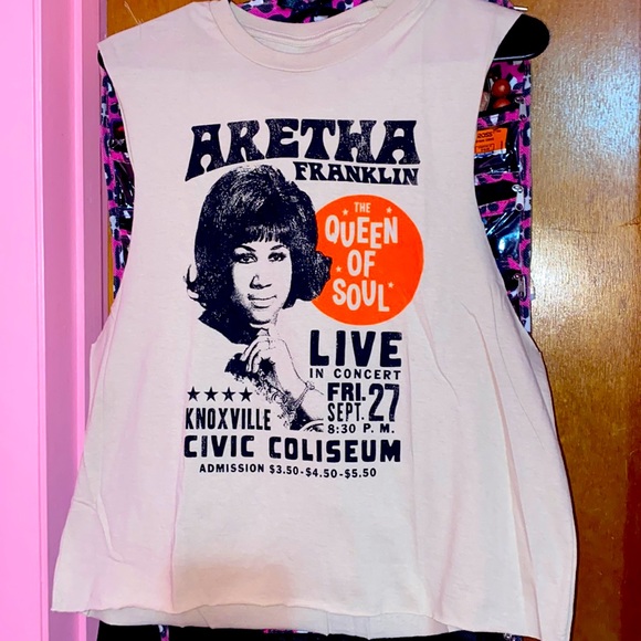 Official Aretha Franklin Milton Graphic T-Shirt – Unisex White Band Tee With Logo Design - View #6
